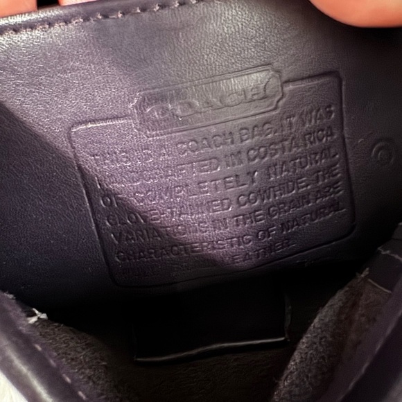 Coach Blackish Deep Purple Leather Women's Bag - Picture 8 of 10